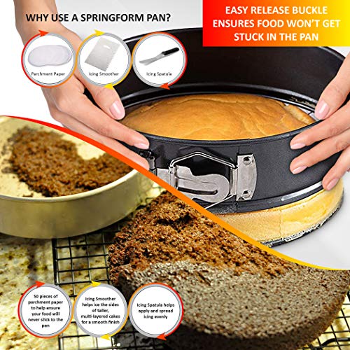 7 Inch Springform Pan Iimin Cake Pan Set For Baking,3 Round Nonstick Removable Base 9 Inch Spring Form Pan 7 Inch Springform Pan Iimin Cake Pan Set For Baking,3 Round Nonstick Removable Base 9 Inch Spring Form Pan