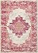 Nourison Passion Ivory/Fuchsia 3'9'' x 5'9'' Area-Rug, Boho, Traditional, Easy-Cleaning, Non Shedding, Bed Room, Living Room, Hallway, (4' x 6')