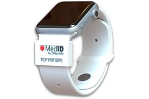 QREPUBLIK Medical ID Tags. That Sleeve fits Most Bands Like Samsung Gear, Apple Watch, Mi Band, Fitbit, Garmin, and Other Watches. One Size for Women, Men, and Kids