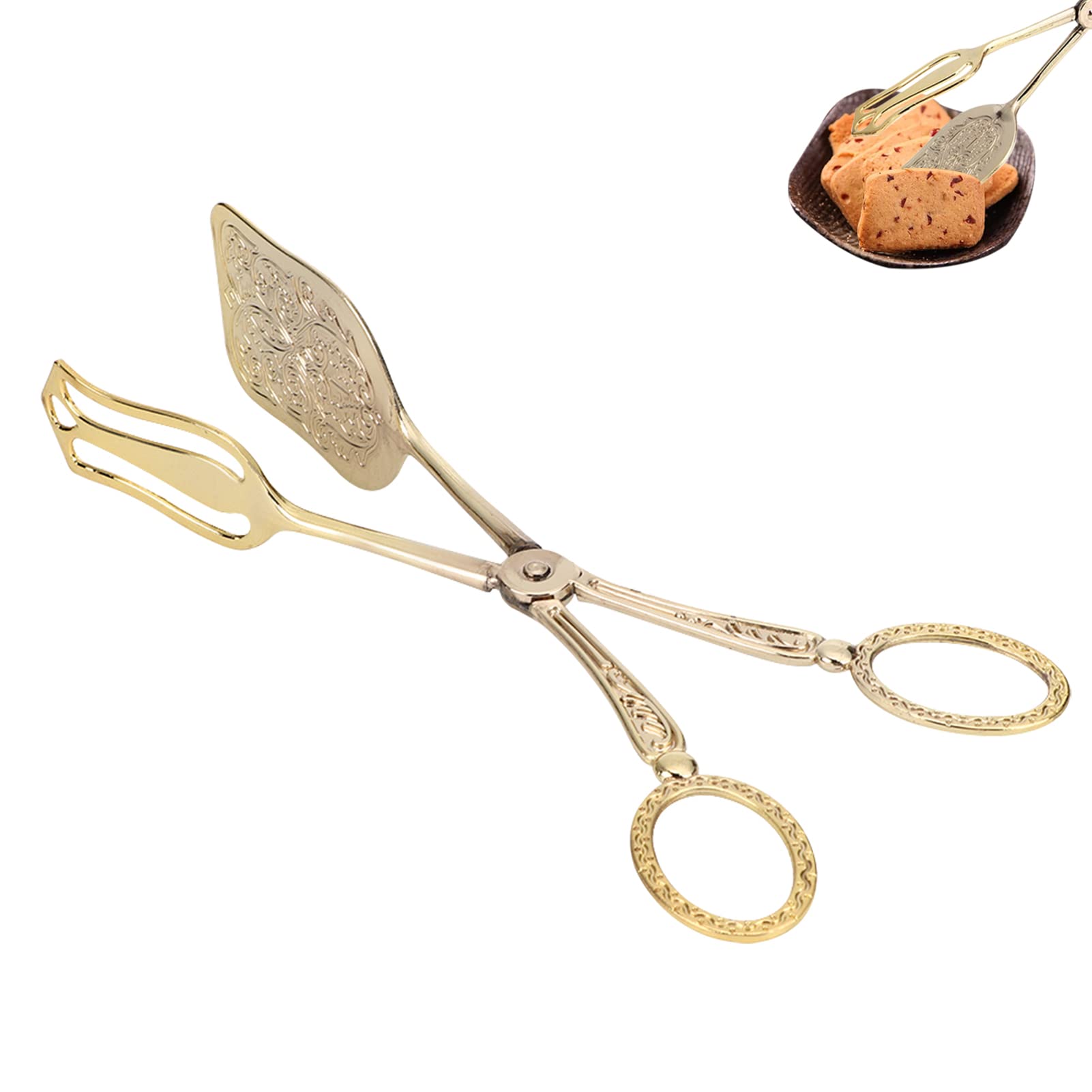 Food Serving Tong Toast Tong Gold for Serving Food 9.1in Gold Buffettong for Toaster Barbecue Clip for Sugar Appetizer Buffet Kitchen Bread Frying Cooking Clipping Toast Bread