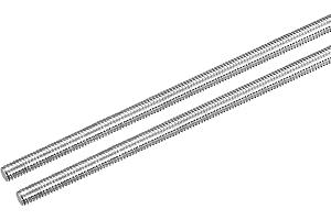 MECCANIXITY Fully Threaded Rod M4 x 250mm 0.7mm Thread Pitch 304 Stainless Steel Right Hand Threaded Rods Bar Studs 2 Pack