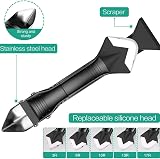 Lookka 3 in 1 Caulking Tool Set Stainless Scraper with 5 Silicone Pads view 2