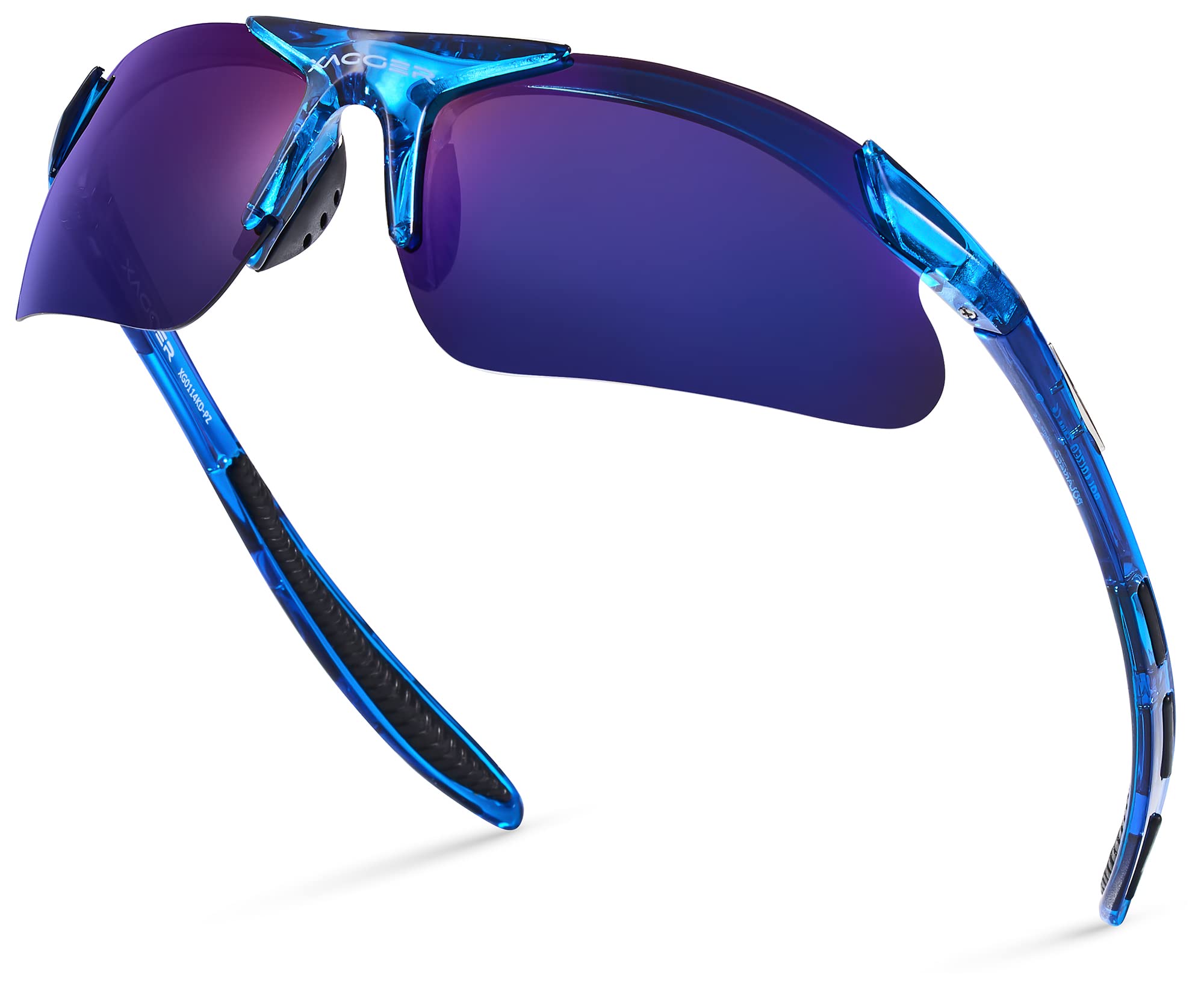Xagger Kids Youth Polarized Sports Sunglasses for Boys Girls Baseball Softball Glasses TR90 Frame