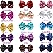 CÉLLOT Party Festival Baby Girls Sparkling Bows Clips 15PCS Glitter Sequins 4