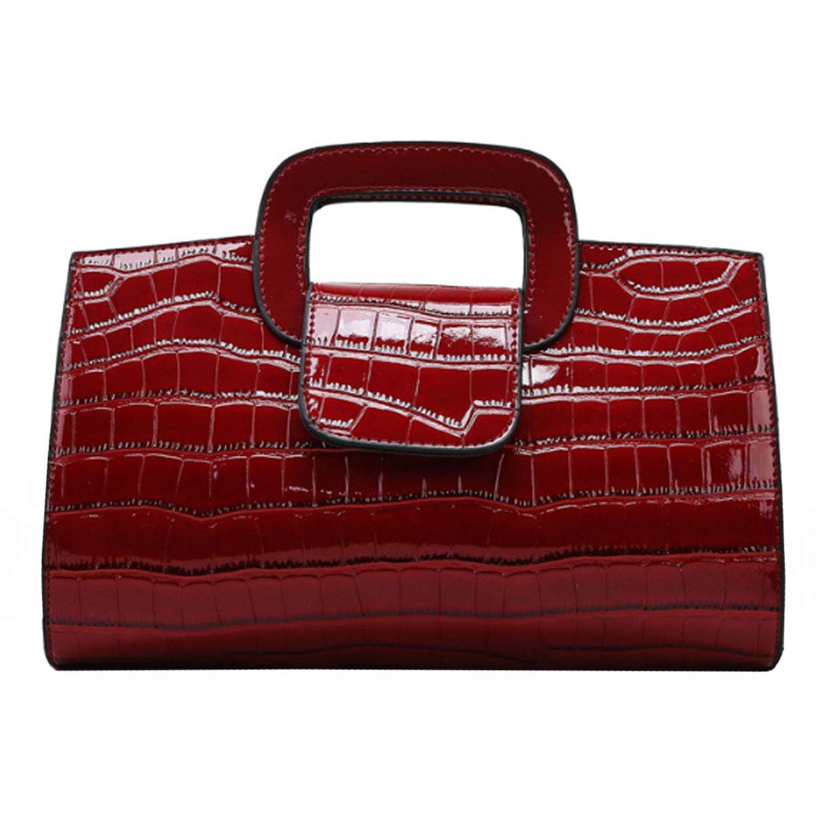 Photo 1 of ZLM BAG US Women Crocodile Pattern Leather Shoulder Handbag Vintage Flap Tote Top Handle Satchel Handbags Large Clutch Purse