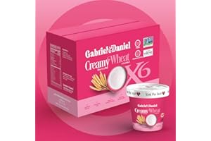 Gabriel & Daniel Organic Instant Creamy Wheat (Farina) Hot Cereal Cup – Non-GMO, Pure and Organic Breakfast Cereal – Rich in Iron & Vitamin C for a Nourishing and Quick Meal – Smooth & Creamy Texture (Pack of 6)