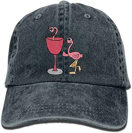 FAING Pink Flamingo In Blush Wine Glass Washed Retro Cowboy Hat