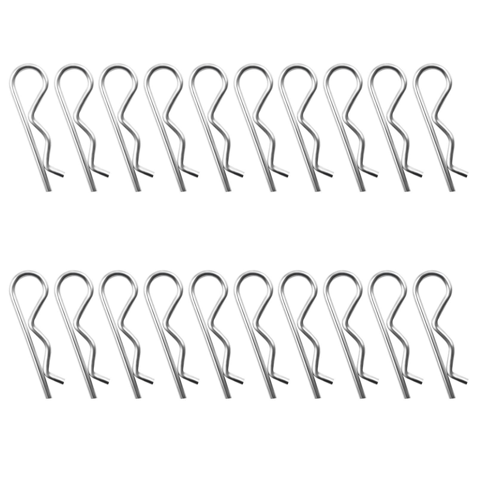INCREWAY 20Pcs M2.5x50mm Silver High Carbon Steel Spring Cotter Cotter Pins