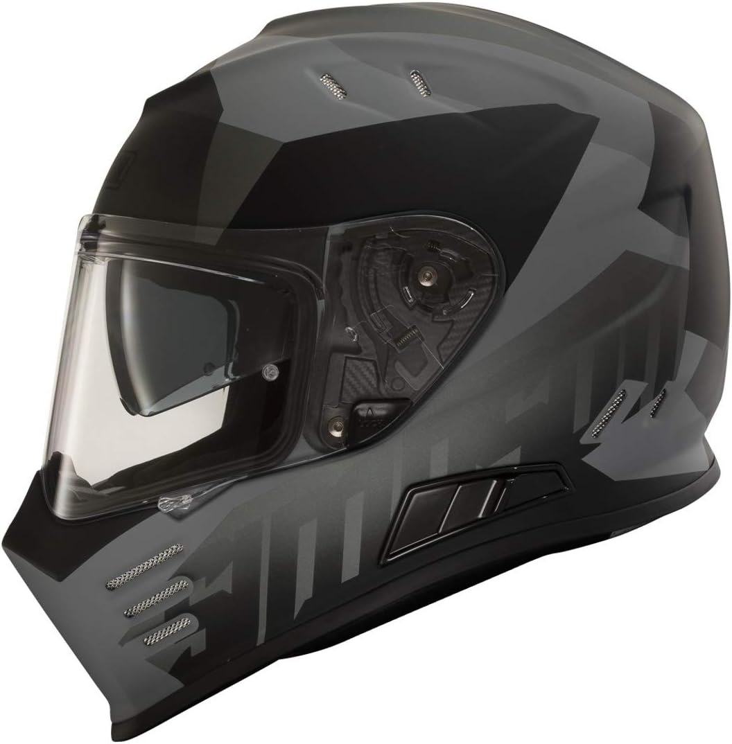 Simpson Venom Army Full Face Motorcycle Helmet Matt Black Grey J&S (L)