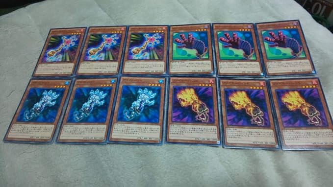 Amazon 遊戯王 マジック ハンド アイス ハンド ファイヤー ハンド プロミネンス ハンド全てノーマル3枚づつセット おもちゃ ホビー
