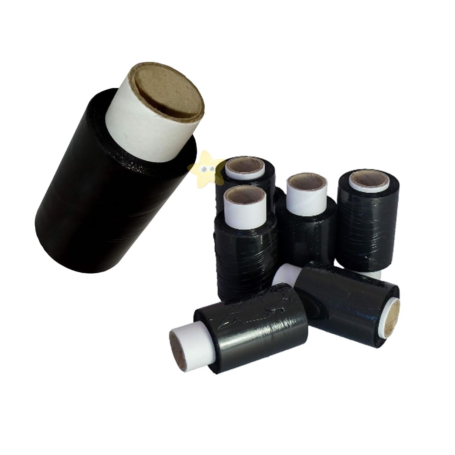 Black Mini Shrink Wrap Handy Size Pallet Stretch 100mmx150m Non