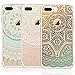 iPhone 8 Plus Case, iPhone 7 Plus Case, CarterLily [3-Pack] Clear Mandala Henna White Flower Cute Art Pattern Flexible TPU Back Case for iPhone 7 Plus iPhone 8 Plus 02