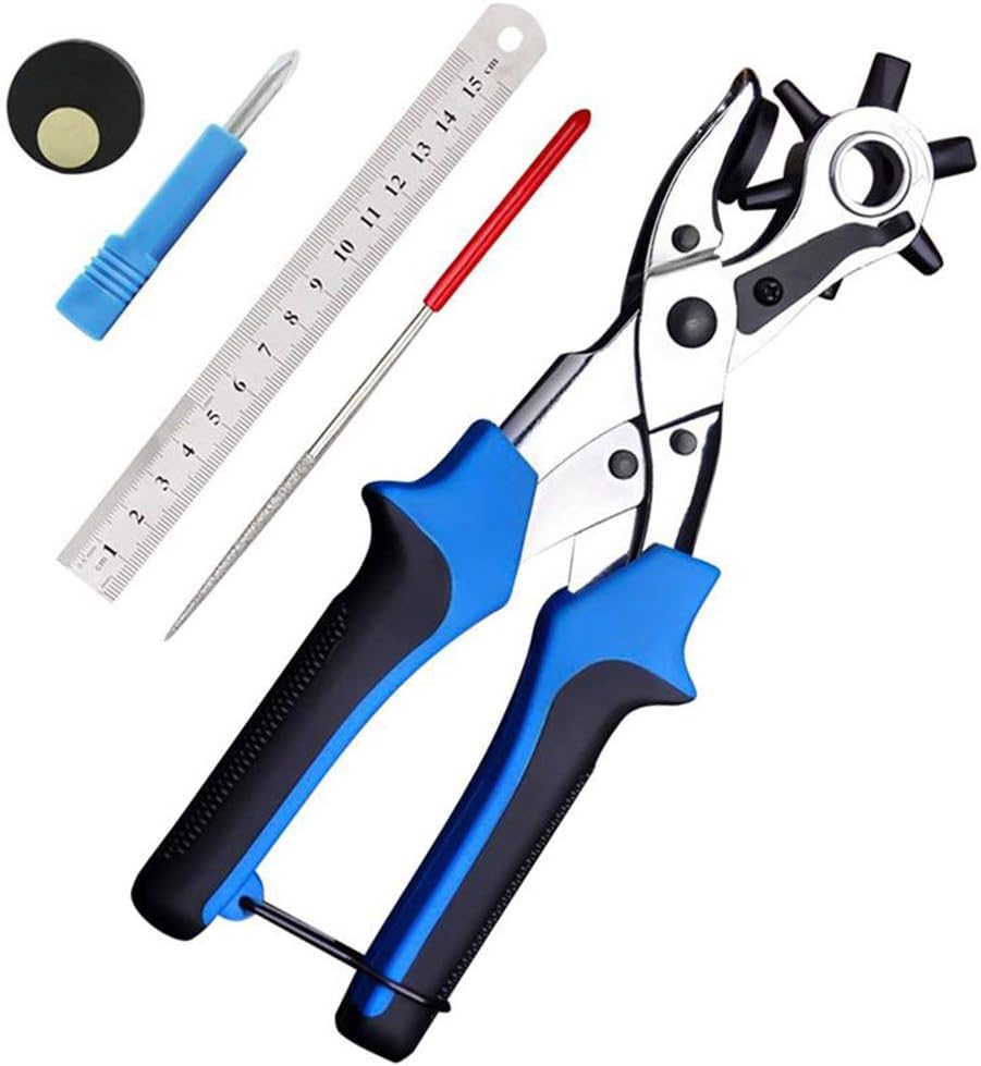 Multifunctional Belt Hole Puncher with 6 Holes Leather Hole Punch