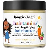 Boogie and Bean Kids Moisturizing Hair Butter for Hair Growth; Natural Hair Products for Black Kids; Infants Curly Hair, Twists and Braids Pomade.