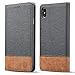 WenBelle for iPhone Xs Max Wallet Case, Stand Feature,Double Layer Shock Absorbing Premium Soft PU Color Matching Leather Cover Flip Cases for Apple iPhone Xs Max 6.5 inch (Grey)