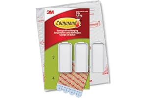 Command Large Canvas Hangers, 3 Canvas Hangers and 4 Command Strips, Damage-Free Hanging Sawtooth Frames, No Tools Wall Hook 