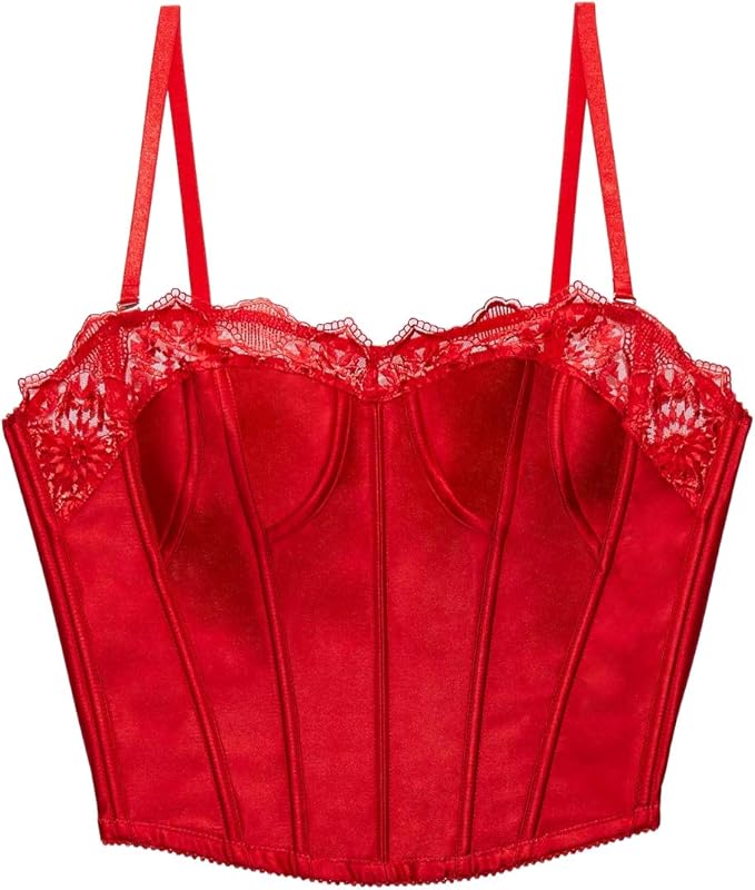 Savage X Fenty Women's Mosaic Lace Bustier at Amazon Women