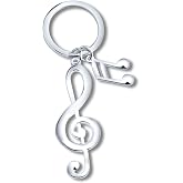 BEKECH Music Themed Jewelry Clef Pendant Musician Note Charm Keychain for Music Lover