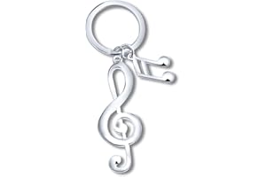 BEKECH Music Jewelry Clef Pendant Note Charm Keychain for Musician Lover