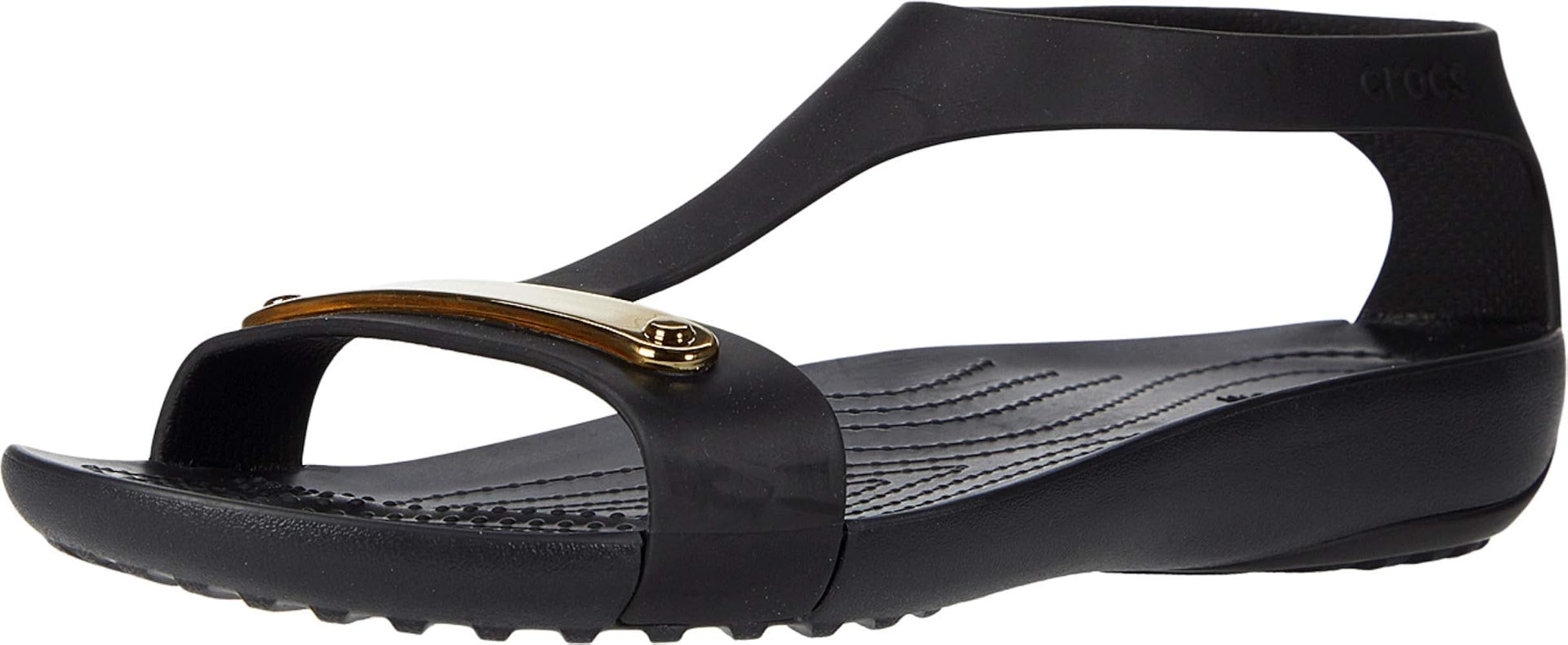 black and gold crocs