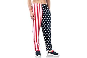 bopika Men ‘s Beach Pants American Flag Pants Men’s Sport Sweatpants Baggy Pants