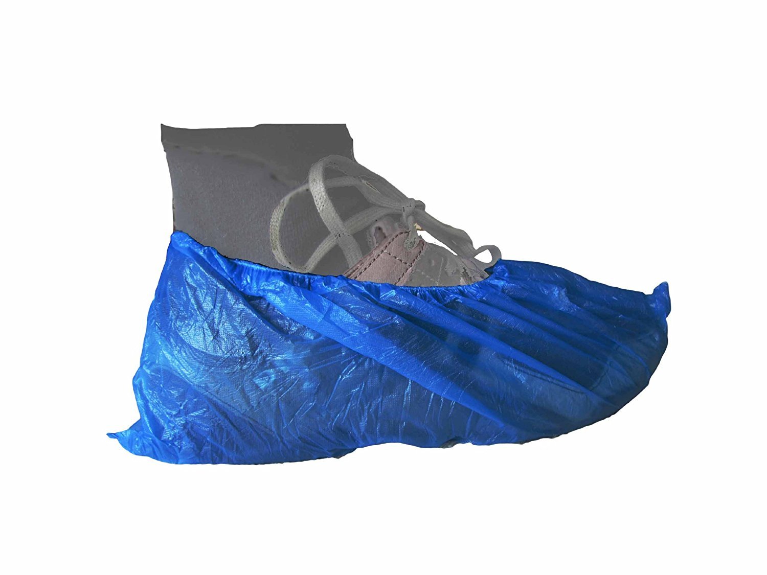 Disposable overshoe, approx.41 cm, blue, 100 pieces.