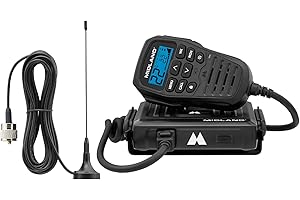 Midland® - MXT275 MicroMobile GMRS Radio - 15 watts Two-Way Radio with Integrated Control Microphone - Overland Caravanning Tractors - Detachable External Magnetic Mount Antenna - 8 Repeater Channels