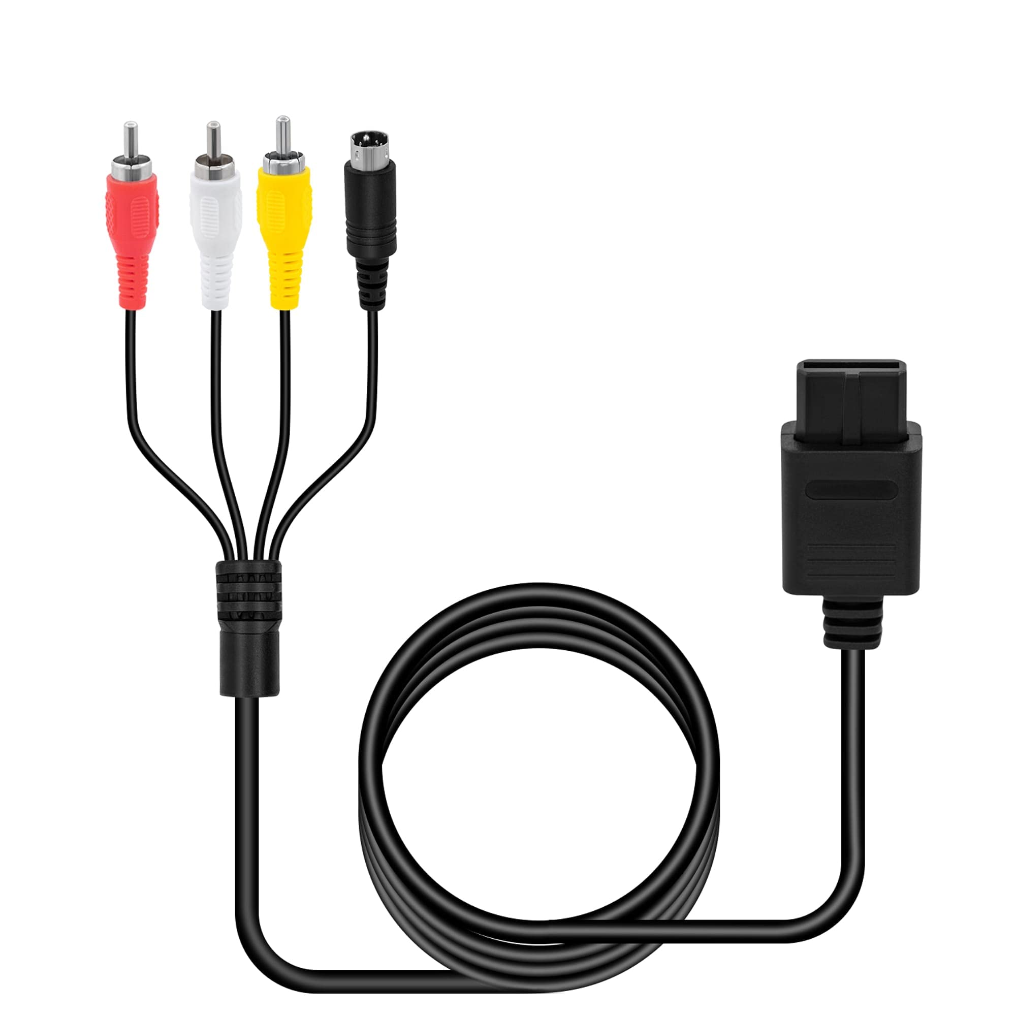 Mcbazel S Video AV Video Audio Cable Cord for Nintendo SNES N64 Gamecube PAL, N64 AV Cable-1.8M