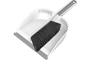 SetSail Small Dustpan and Brush Set, Nesting Snap-On Handheld Broom and Dust Pan with Teeth Portable Broom and Dustpans Sets 