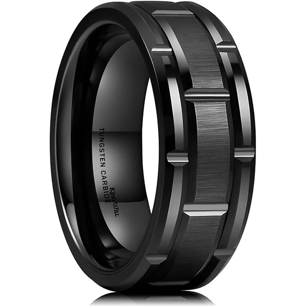 Bague Anti Stress Pour Homme Metal Masters Men's Tungsten Carbide