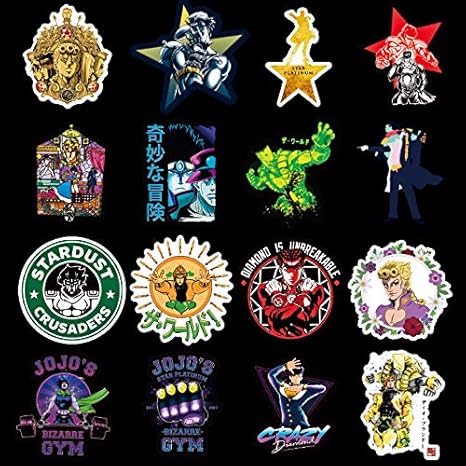 Amazon 50枚 Jojo ジョジョ ステッカーセット ランダムシール 防水シール スーツケース バイク ヘルメットなど適用 文房具 オフィス用品 文房具 オフィス用品