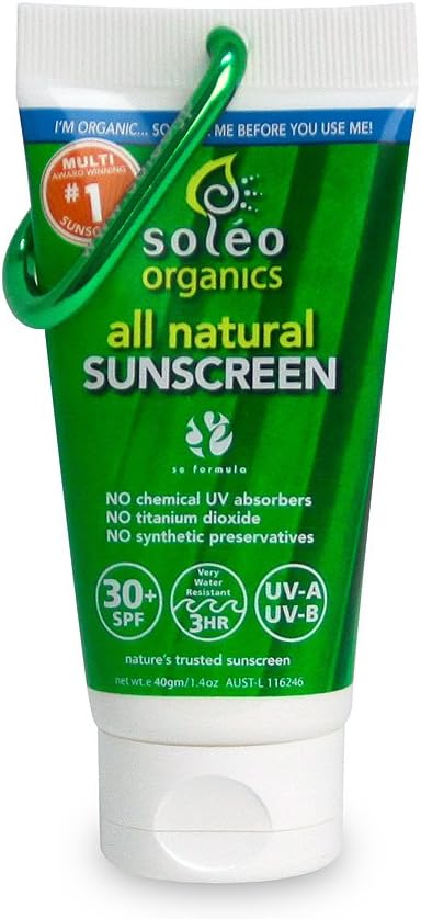 ソレオ オーガニックス 40g ノンケミカル 日焼け止め ウォータープルーフ SPF30+ PA++