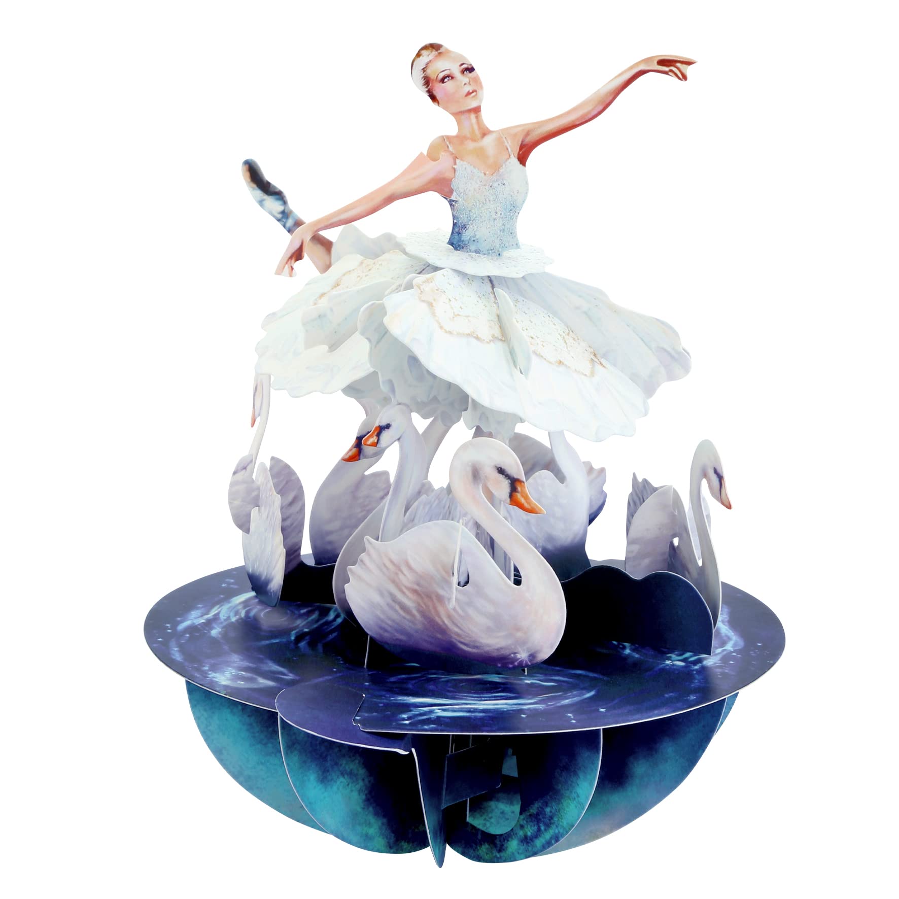 SANTORO Pirouette, 3D Pop Up Greeting Card - Swan Lake Ballet - Gifts For Her, Girls, Daughter, Mum, Teacher, Birthday, Mothers Day