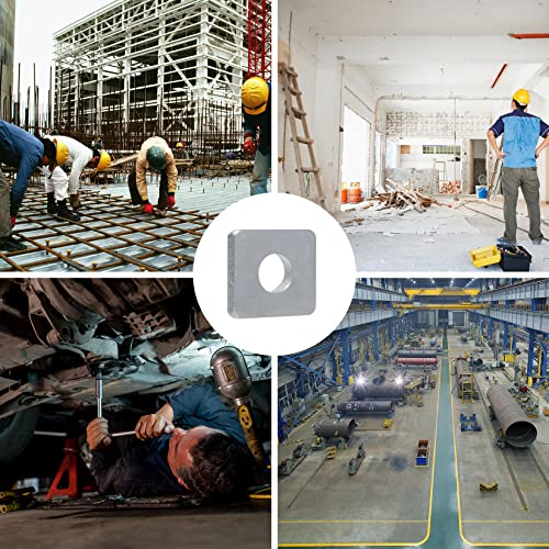 50 Pcs Galvanized Square Washer Plate Fastener Hardware 1/2(ID) X 3/2