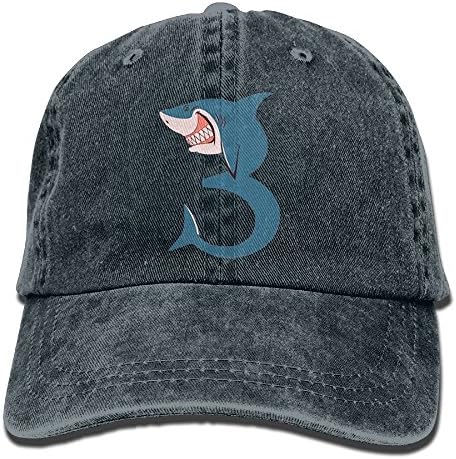 SKXJ0IOAI TeeStars - 3rd Birthday Shark Party Gift For 3 Year Old Hat Snap-Back Hip-Hop Cap Baseball Hat Head-Wear Cotton Trucker Hats Navy