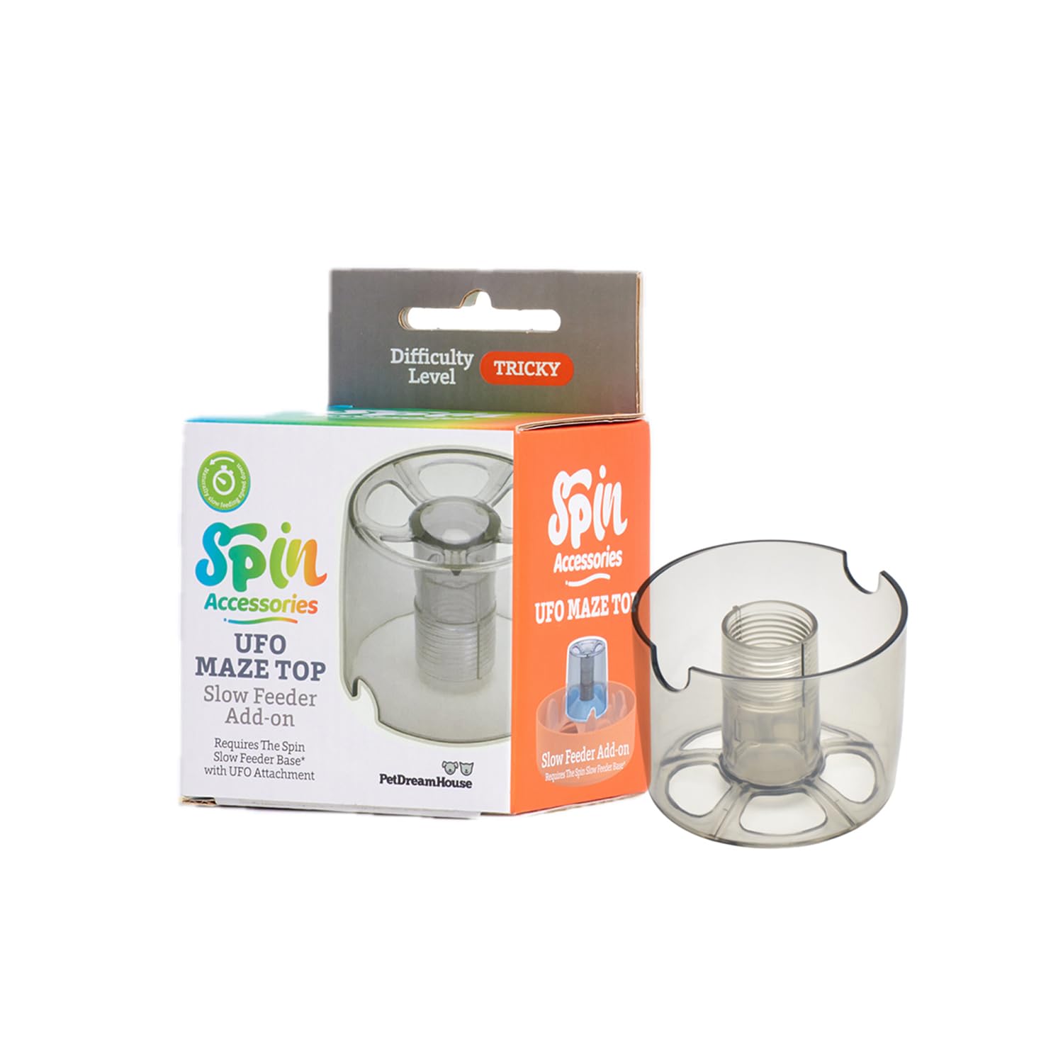 PetDreamHouse SPIN Accessories UFO Maze Dispenser with BPA-Free Plastic - Economic Replacement Interactive Feeder Accessories
