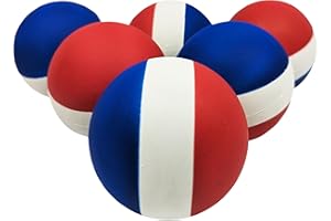 PRISP Foam and Rubber Bouncy Ball - High Density Classic Ball, Set of 6