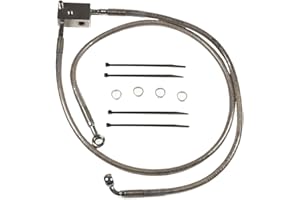 HILL COUNTRY CUSTOM CYCLES Hill Country Customs Rear Stainless Braided Stock Length Brake Line for 2000-2003 Harley Softail models - HC-401052