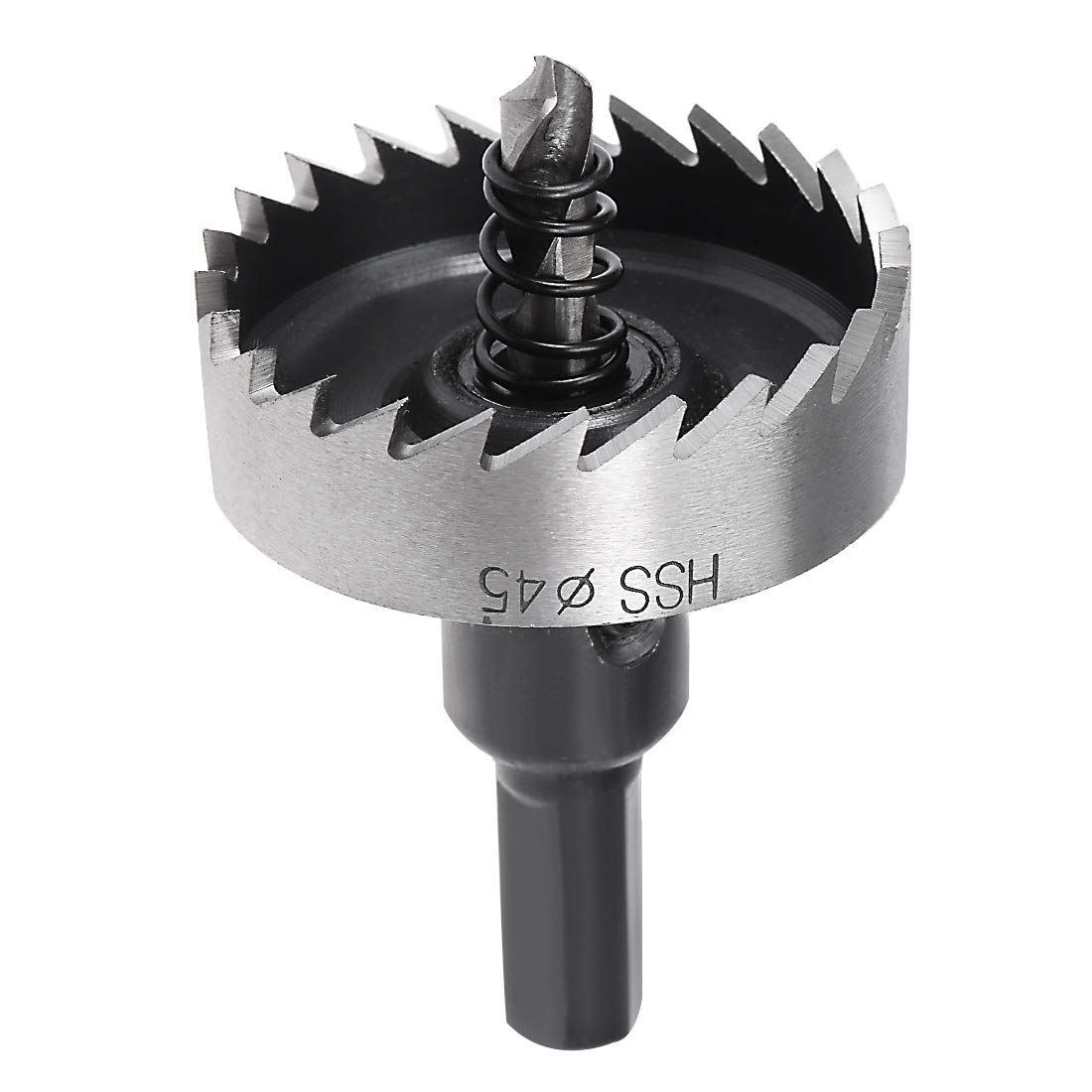 sourcingmap 45mm High Speed Steel HSS Drill Bit Hole Saw Cutter for Metal Alloy Wood