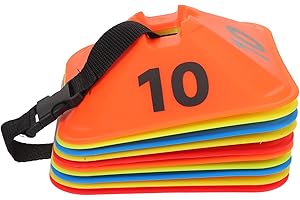 Healeved 10pcs Numbered Training Disc Cones Set 1-10 Football Soccer Basketball Field Markers