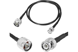 MECCANIXITY Black RG58 N Type to BNC Cable 3ft, 50 Ohm Low Loss BNC Male to N Male Coax Extension Jumper Cable for Spectrum A