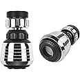 VIPMOON Kitchen Sink Faucet Aerators, 2 Pack 360° Swivel Faucet Aerator, ABS Plastic Sprayer Head with 2 Modes, Faucet Spraye