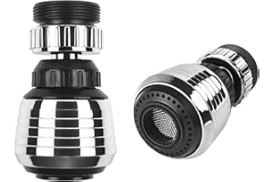 VIPMOON Kitchen Sink Faucet Aerators, 2 Pack 360° Swivel Faucet Aerator, ABS Plastic Sprayer Head with 2 Modes, Faucet Spraye