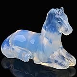 Ytbeoxk 2.2 Inch Opal Horse Crystal