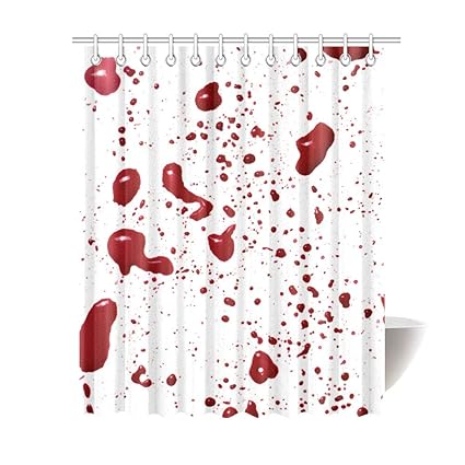 Amazon Com Kolatree Terrible Blood Splatter Shower Curtain