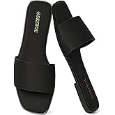 SKETOE Women's Flat Sandals Comfortable Square Open Toe Summer Flats Casual Dressy Sandals for Women 2025
