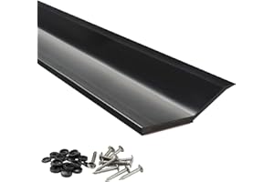 FOSLUOC Garage Door Seal Top and Sides Seal Strip 34FT Rubber Weather Stripping Replacement Soft and Hard Composite, Weatherproofing Universal Sealing (Black)