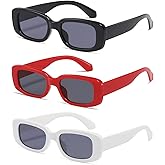 kimorn Rectangle Sunglasses for Women Men Trendy Retro Fashion Sun Glasses 90’s Vintage UV 400 Protection Square Frame K1200