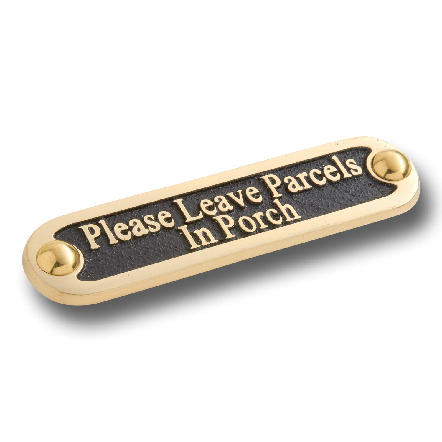 The Metal Foundry Please Leave Parcels In Porch Metal Door Sign. Traditional Style Home Decor Accessories Door Or Wall Brass Plaque. Handmade In England.