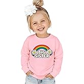 MULOIUDZ Toddler Girl Big Sister Sweatshirt Rainbow Daisy Big Sis Shirt Baby Announcement Pullover Crewneck Clothes